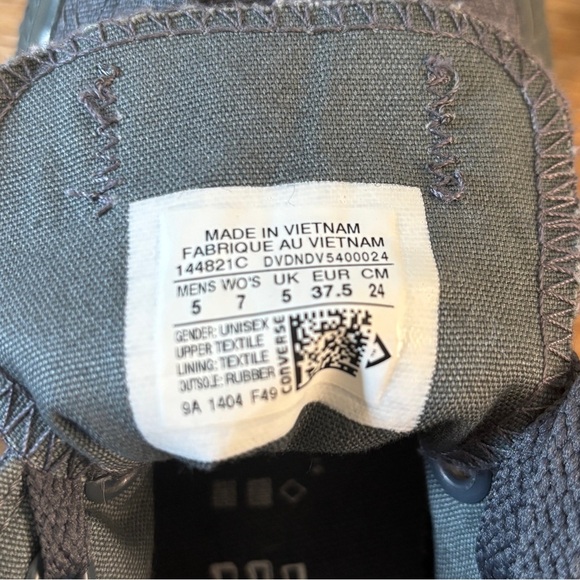 Converse Chuck Taylor Low Grey Mono Old Colorway Triple Thunder Women's 7 - Picture 10 of 10